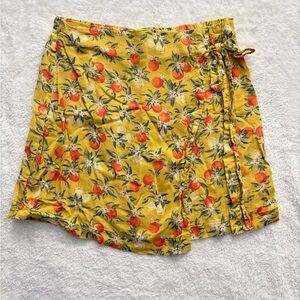 wild fable Yellow Citrus & Leaf Print Skirt